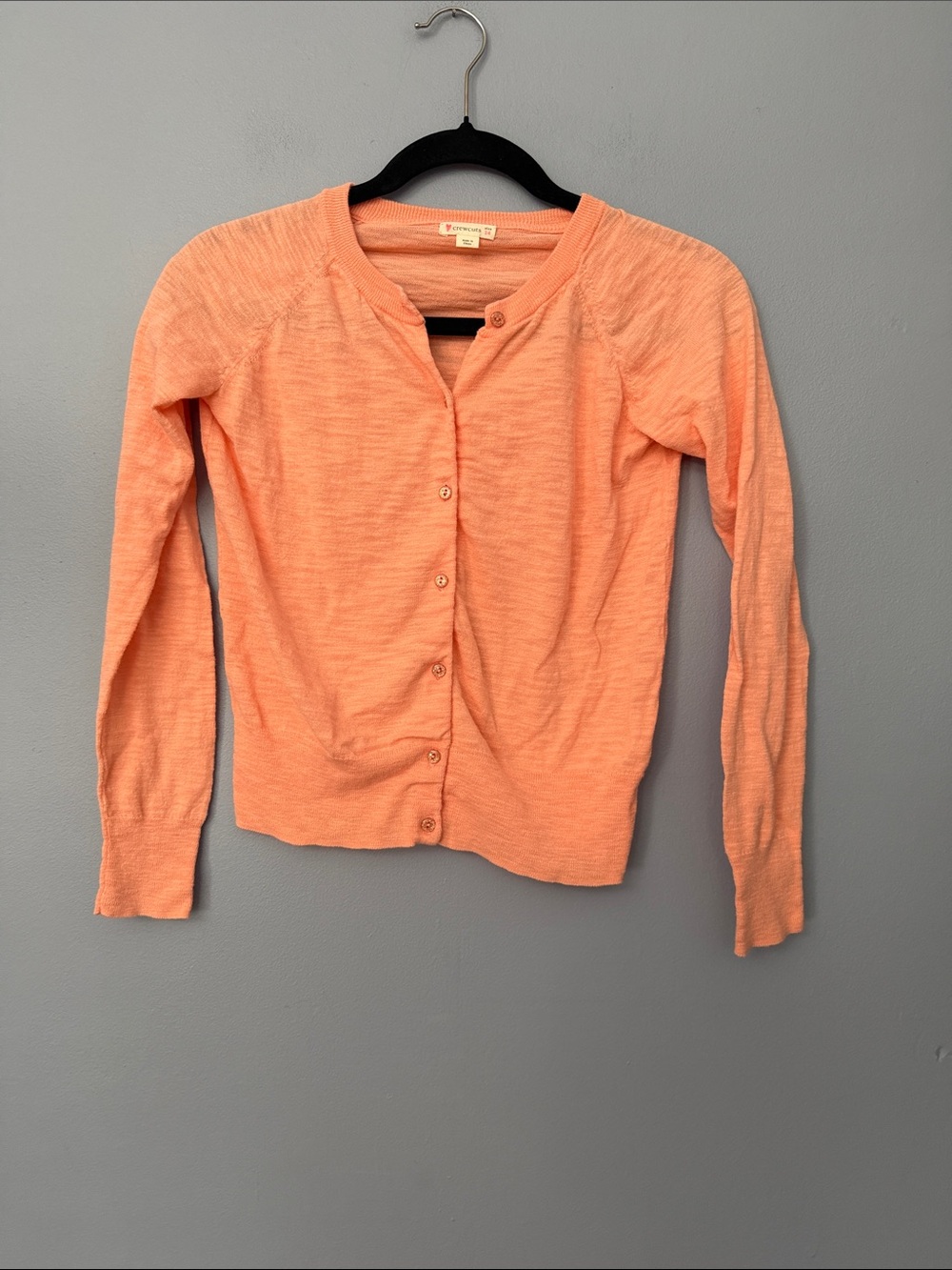 Crewcuts J.Crew Girls Coral Button-Front Cardigan Size 14